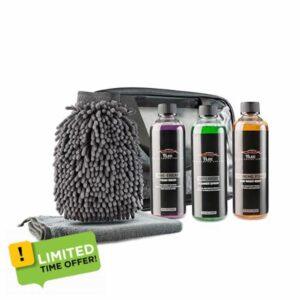 Premium Car Wash Kit - an expertly formulated kit that covers all steps of automotive cleaning makes DIY easy from Pre wash to interior care. The great gift for the car lover in your family.
