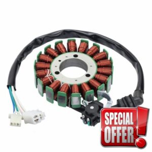 WOOSTAR 18 Coil 5 Wire Magneto Stator Replacement for 2015-2018 YZF-R3 YZF-R3A(ABS) 2016-2018 MTN320 MTN320A 2015-2017 YZF-R25 2016-2017 MTN250 MT-25 OEM 1WD-H1410-00 1WD-H1410-01