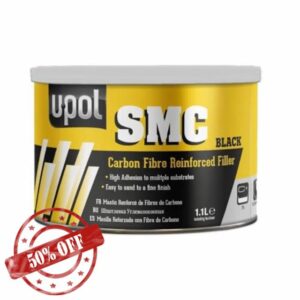 SMC U POL High Adhesion Fibreglass Fibre Filler & Adhesive 1.1L | Easy Sanding Car Body Repair Filler | Strong GRP Filler for SMC
