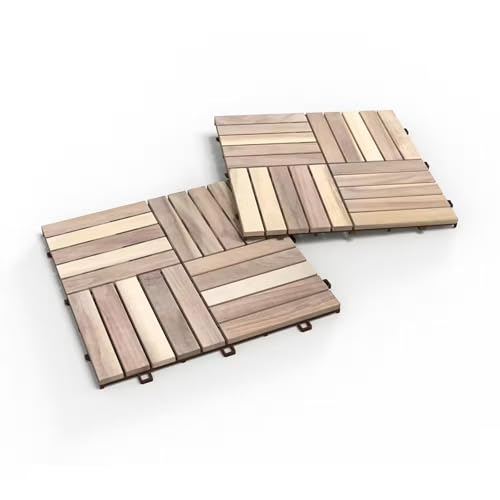 Decking Board Organic White 30×30cm 10 Tiles = 0.9 ㎡ per Pack. Single Pack.