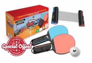 Maxx Tech Tip Top Table Tennis Kit For Nintendo Switch 2 & 1 - Includes 2x table tennis bats