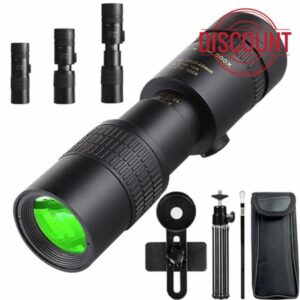 10-30X40 Zoom Monocular Telescope High Power with Cell Phone Holder