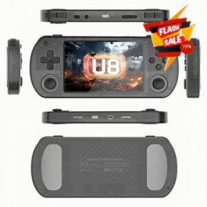 U8 Retro Handheld Game Console - 4.0 Inch IPS Screen with 64GB & 15000+ Games Portable Game Console Support 20+ Emulators & Dual TF Cards for Adults & Children Handheld Consoles Long-Lasting(Black)