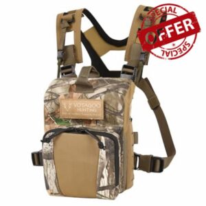 Binocular Harness Case Bino Chest Pack with Magnetic Closure and MOLLE System Water-repellent for Hunting (Single Case