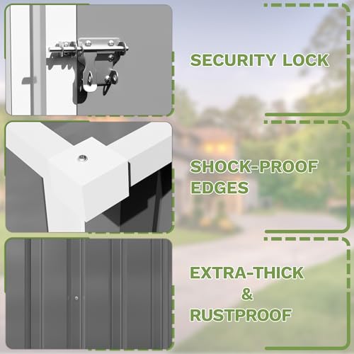 Small Steel Garden Shed for Backyard