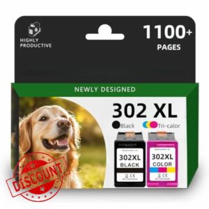 302XL High Yeild Ink Cartridges Black and Colour 2-pack Replacement for 302 Ink Cartridges Combo Pack for Envy 4520 4527 4524 4523 OfficeJet 3835 3830 3831 4650 5230 DeskJet 3630 1110 Printe