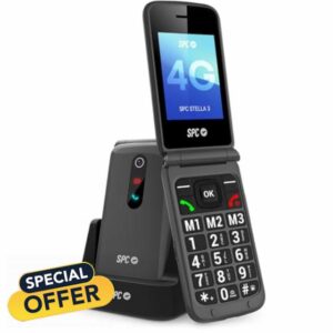 SPC Stella 3 - Flip mobile phone for seniors with 4G | Large menu and keys | SOS button