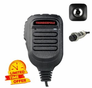 Thunderpole T Series CB Radio Microphone & Magnetic Mic Holder | T-800 / T-2000 / T-3000 6 Pi