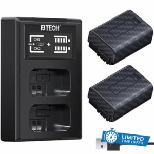 BTECH NP-FW50 Battery & Dual USB Fast Charger Kit for Sony ZV-E10