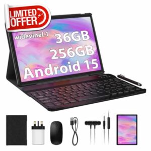 10 Inch Android 15 Tablet with 5G WiFi & WiFi 6