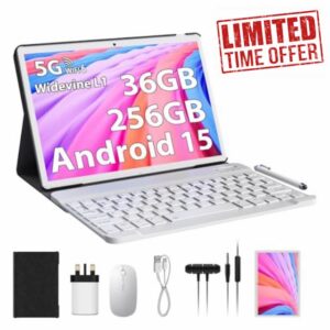 10 Inch Android 15 Tablet with 5G WiFi & WiFi 6