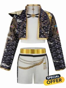 Demon Hunter Costume Halloween Cosplay Party Carnival Outfit Rumi Set for Kids