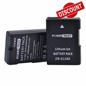 2pcs EN-EL14 EN-EL14A Battery for Nikon D5500 D5600 D3400 D3500 D5100 D5200 D5300 D3100 D3200 D3300 P7000 P7100 P7700 P7800 Cameras