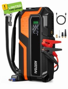 AstroAI 6000A and 150PSI Car Battery Booster Jump Starter Tyre Inflator