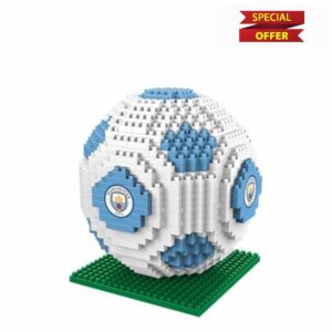 FOCO Officially Licensed 3D Football BRXLZ Bricks Building Construction Toy in Alternative Team Colours (Manchester City FC)