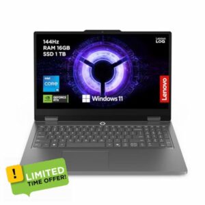 Lenovo LOQ Essential | 15 inch Full HD Gaming Laptop | Intel Core i5-13450HX | 16GB RAM | 1TB SSD | NVIDIA GeForce RTX 5050 | Windows 11 Home | Luna Grey