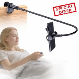 Gooseneck Holder with Page Turner for Kindle: Adjustable Bed Lazy Arm Stand for Hands-Free Bed Reading