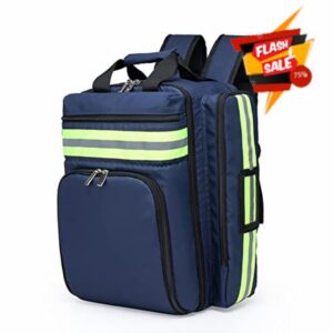 First Responder Bag Empty Emergency Responder Trauma Bag First Aid Kit Bag Large Medical Backpack for Travel Camping Cycling Outdoor Survival First Aid