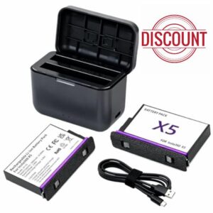 Gilonix X5 Battery Set – 2× 2800 mAh Li-Ion Replacement Batteries with Dual USB-C Charger