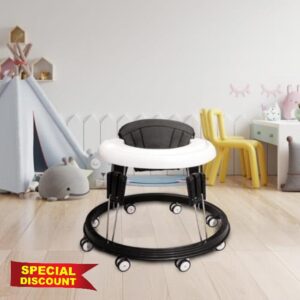 Alivio Foldable Baby Walker with 9-Level Height Adjustment