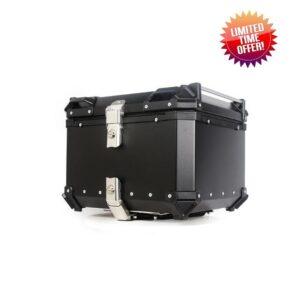 55l Motorbike Top Case Aluminum Alloy Waterproof Top Box for Motorcycle Luggage Box with Security Lock & Baseplate