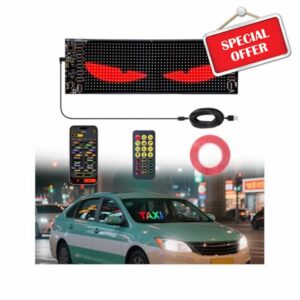 LED Eyes for Car Windshield 2 Pack 14.7"x3.6" Programmable LED Matrix Panel with App/Remote Control