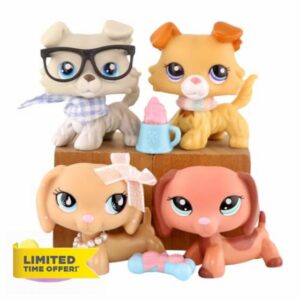 Mini Pet Shop 4PCS Animal Figurines Set