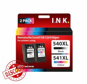 I.N.K. Remanufactured Canon PG-540XL / CL-541XL InkJet Cartridges 2 Pack Black & Colour Compatible with MG4150