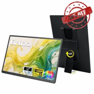 Grazz Portable Monitor for Laptops - 16 inch Portable FHD 1200P IPS Extended Dual Triple Monitor for Laptops Compatible with Windows Mac Travel Work