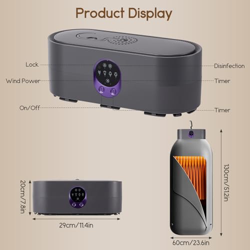 600W Foldable Hanger Dryer for Travel & Camping