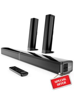 Oakcastle SB80 Split Sound Bar for TV | 120W 2.2 Channel Bluetooth Soundbar with HDMI ARC