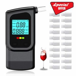 Breathalyzer Alcohol Tester with 20 Mouthpieces