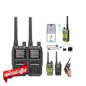 For Baofeng UV5RMINI Walkie-talkie Bluetooth NOAA Weather Alerts Type-C IP55 Outdoor Radios Frequency Fast Dual 2 Battery MINI & Talkie receiver uv5r baofeng talkies Baofeng radio radio global