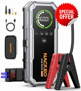 7000A Jump Starter Power Pack with 160PSI Air Compressor