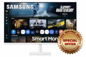 Samsung LS32FM703UUXXU 32" 4K Ultra HD HDR10 Smart Monitor with Speakers - White - 3840x2160