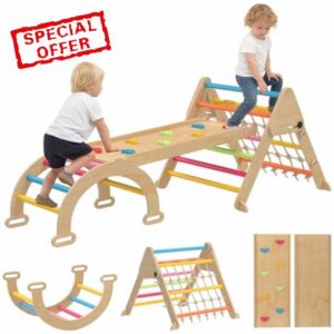 AIYAPLAY 8-in-1 Climbing Frame for Toddlers