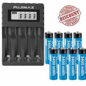 PUJIMAX Rechargeable 1.5 V Lithium AA Battery