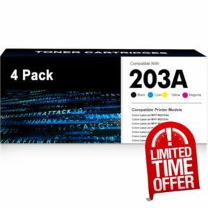 203A 203X M281fdw Toner Cartridges Compatible for HP 203A 203X for M281fdw Toner for Colour Laserjet Pro MFP M281fdw M254dw M254nw M281fdn M280nw M281cdw M254dn Black Cyan Yellow Magenta 4-Pack