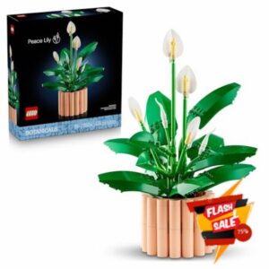 LEGO Botanicals Peace Lily - Artificial Potted Plants Set for Adults - incl. Faux White Flowers & Buds for Living Room or Bedroom Decor - DIY Gift Idea for Women - 11504