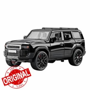 Simulation car retro car model 1:32 Fit for TOYOTA for PRADO for Land Cruiser Off Road Vehicle Metal Alloy Diecast Model Car not include batteries(Blackone)
