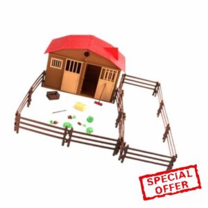 TOYANDONA DIY Farm Scene Playset Miniature Farmhouse and Animals Educational Farm Model for Sand Table and Desktop