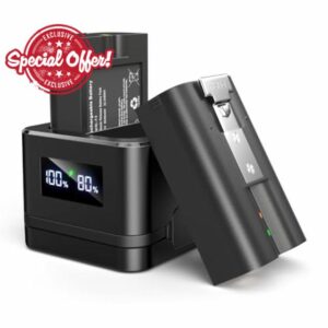 Quick Release Battery for Ring - 2 Pack with LED Charger Station