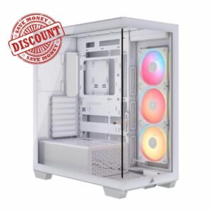 CORSAIR 3500X LX-R RGB iCUE LINK Mid-Tower PC Case – 3x Pre-Installed LX120-R RGB Fans