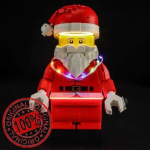 BRIKSMAX 2.0 Light Kit Compatible with Lego Up-Scaled Santa 40820 Building Sets- LED Lighting Kits (Accessories Only)