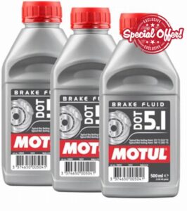 WOL-Dot 5.1 Fully Synthetic Brake Fluid Bottle 500ml -100950 - Fully Synthetic Premium Quality Brake Fluid - High Wet Boiling Point (3 Units)