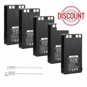 (5pcs) SCESMIA LIT-22 Rechargeable Battery for Flex-M Flex G-36 Flex-S Flex-Plus Flex Series Spypoint 7000mAH Includes Type-C Cable