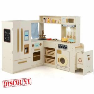 GYMAX Kids Corner Play Kitchen