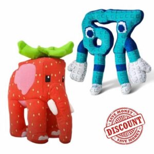 Steal a Brainrot Plush Strawberry Elephant and 67 Plush Toy