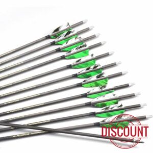 6/12pc Custom Length Feathered Carbon Arrows 300/350/400/500/600/700/800 Spine Removable Tips 3" Turkey Feather Targeting Hunting Arrow for Traditional Bow Long-Bow Recurve Bow Compound Bow Archery A3