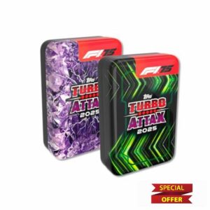 Topps Turbo Attax Formula 1 2025 - Mega Tin Bundle - Online exclusive! Get the Lightning Lids & Shakedown Mega Tin in one bundle.